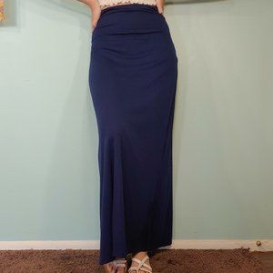 Navy Blue Maxi Skirt